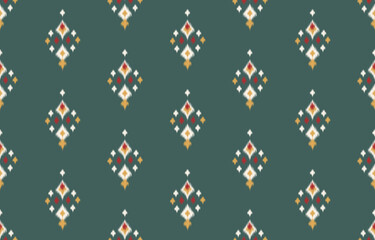 Ethnic pattern ikat seamless. Tribal African Indian traditional embroidery vector background. Aztec fabric carpet batik ornament chevron textile decoration wallpaper
