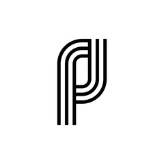 creative letter P logo design