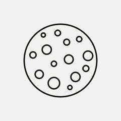 planet thin line icon design