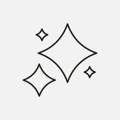 Stars outline icon. linear style sign for mobile concept and web design. Bright stars simple line vector icon.