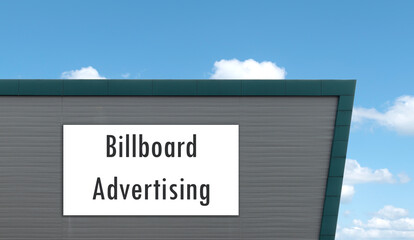 Mock up billboard on building on white background with clipping path