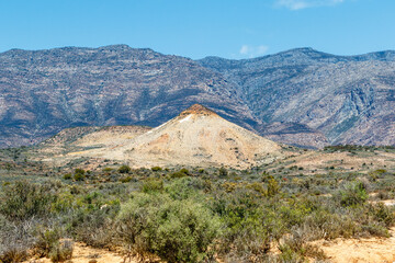 Fototapeta na wymiar Mountains landscape along Route 62, Western Cape, South Africa, Africa