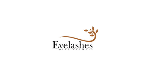 Set of eyelash extension logo design for beauty salon with creative element premium vector