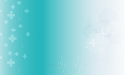 Abstract medical and DNA and molecule with a medical symbol. technology background with hexagons futuristic molecule Abstract medical background. Medial background DNA and medical and molecule concept