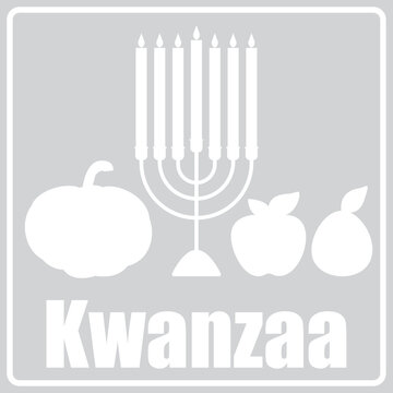 Gray Badge With White Silhouette Menorah