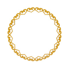Traditional decorative round frame
