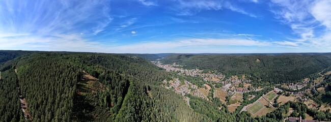 Bad Wildbad mit Baumwipfelpfad, 180°-Panorama