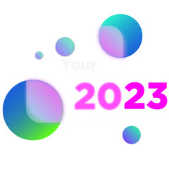 transparent background planet space illustration  2023 banner graphic design