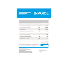 Invoice template, flat design 