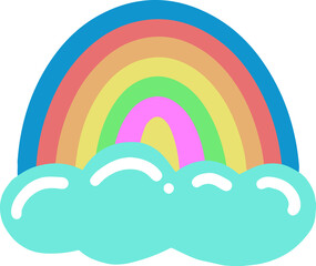 Cute Rainbows Pastel Color
