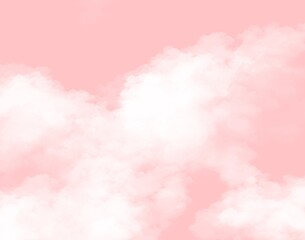 Abstract Pink pastel sky with clouds background