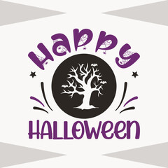 Fototapeta premium Happy Halloween SVG Cut File, Halloween Quote