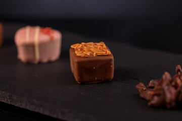 Pralinen im Studio fotografiert