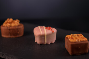 Pralinen im Studio fotografiert