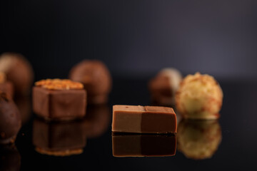 Pralinen im Studio fotografiert