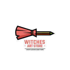 Halloween Logo - Broom 