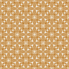 white line star and flower abstract shape decor fabric pattern background, ethnic ornament textile graphic decorative. 