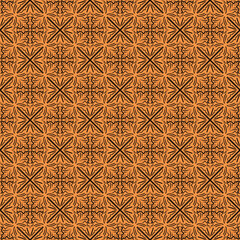 Fototapeta premium line star and flower Mud cloth fabric ikat pattern background, art batik texture ink retro ikat cloth.