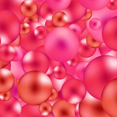 Pink mother-of-pearl pearls. Abstract banner. Background. eps 10