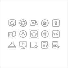 restaurant, cafe icon set, on white background, eps 10.