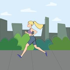 Fototapeta na wymiar runner, run, activity, woman, running
