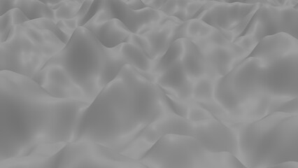 Obraz premium Cascading gray hill in aerial view (3D Rendering)