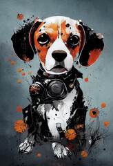 Beagle dog abstract picture foe halloween 2