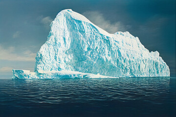 Fototapeta na wymiar Iceberg in the ocean, ice, north