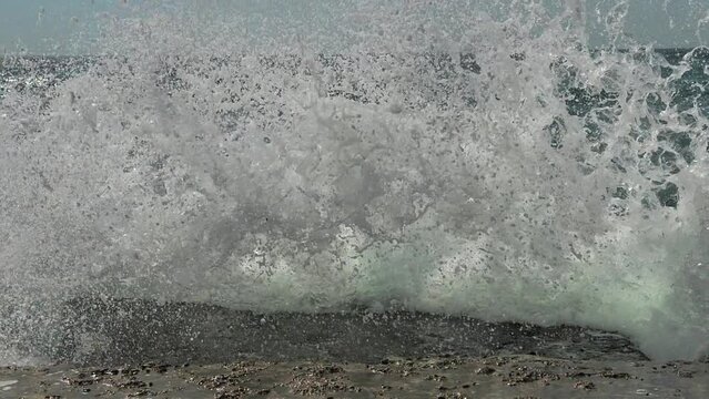 Ocean Water Splash In Super Slow Motion