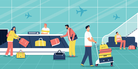 Airport Flat Illustration