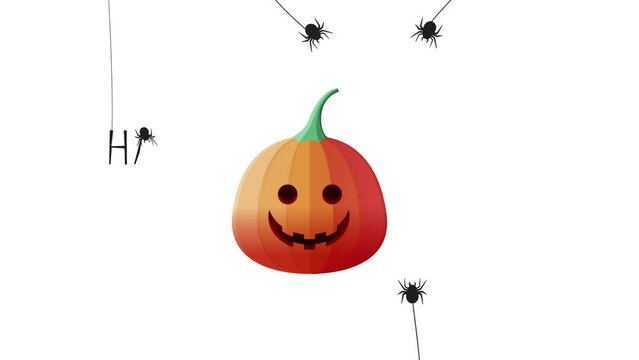 Halloween pumpkin on a white background. A Halloween story. Scary Story. Halloween Tales banner. Jack O’Lanterns. Animation