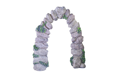 PHN image of a moss covered stone arch