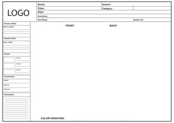 Techpack Layout Template