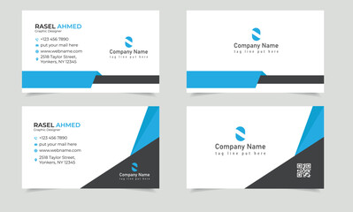 Vector modern creative and clean business card template. Corporate business card design.