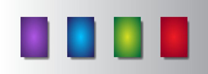 Gradient Background Template Set Vector Illustration For Banner Flyer Cover Print Presentation
