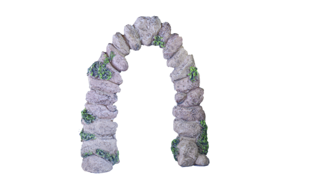 PHN image of a moss covered stone arch