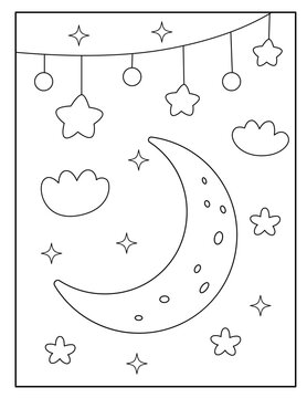 Moon coloring pages