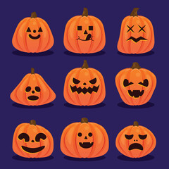 Halloween pumkins collection