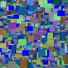 Sci-Fi technology background pattern used as a clothing motif