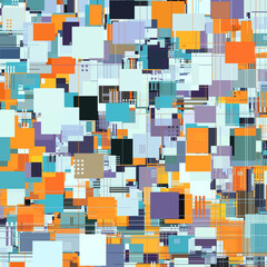 Sci-Fi technology background pattern used as a clothing motif