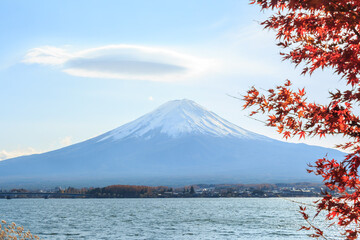 Fuji mountain in autumn