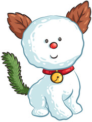 Niedliche Schneekatze - Vektor-Illustration