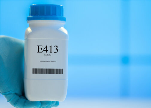 Packaging with nutritional supplements E413 emulsifier