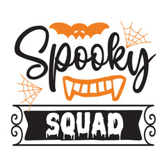 Spooky squad Happy Halloween shirt print template, Pumpkin Fall Witches Halloween Costume shirt design