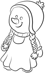 Niedliches Schneemädchen - Vektor-Illustration