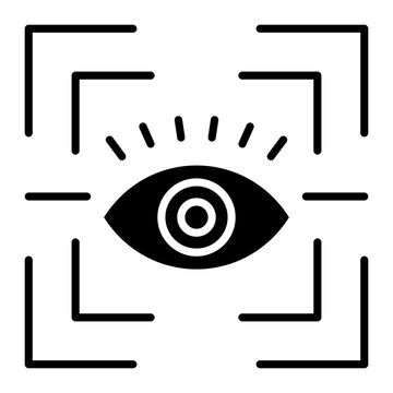 Eye Tracking Glyph Icon