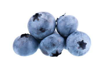 Fresh blueberry isolated on white background. Bilberry or whortleberry. Clipping path.