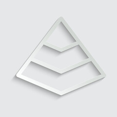 pyramid icon. finance pyramide sign. 