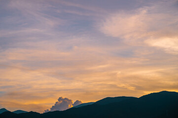 夕暮れ時の空　