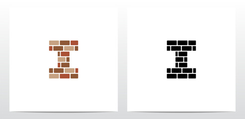 Fototapeta premium Brick Wall Letter Logo Design I